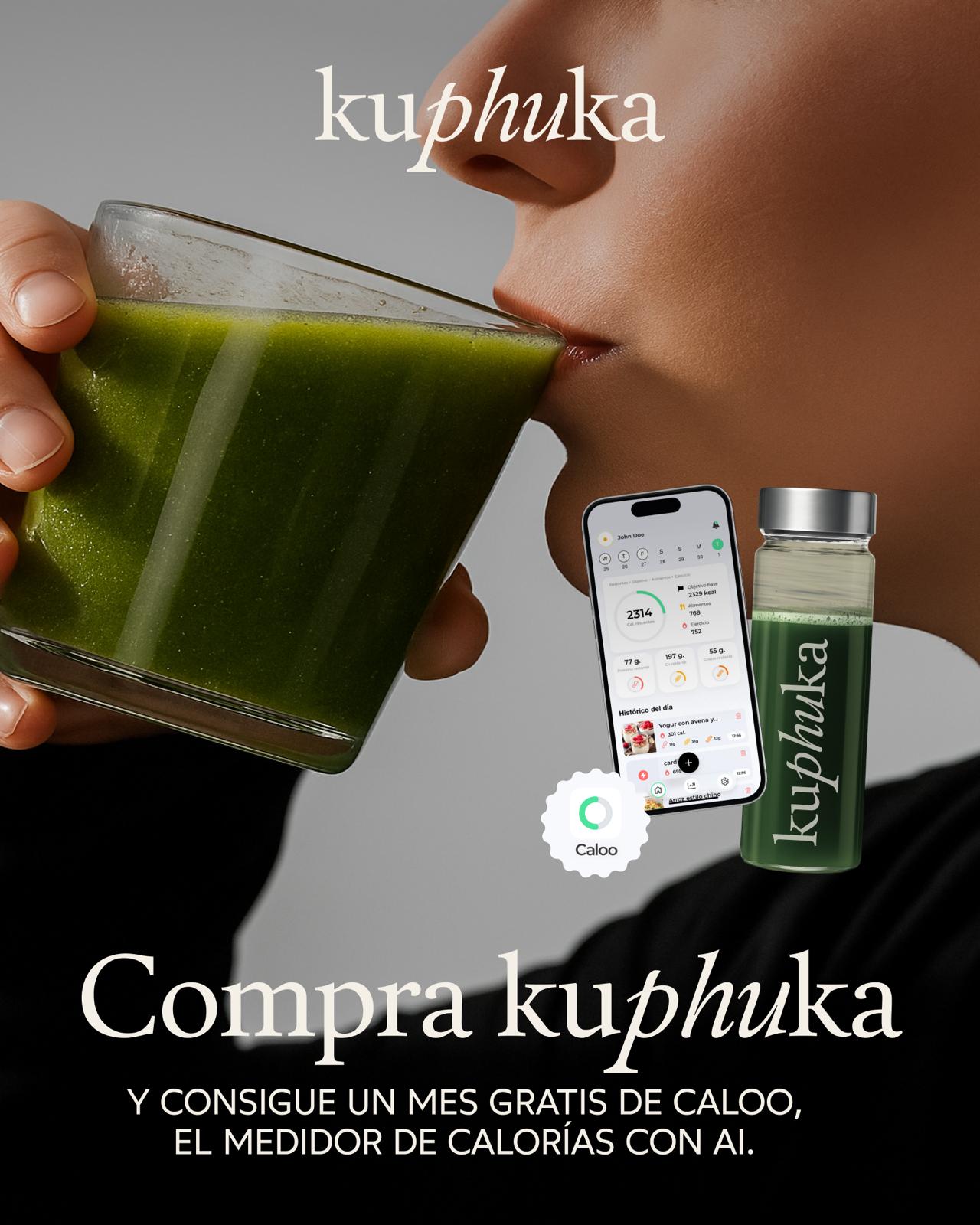 Kuphuka Greens - suplemento alimenticio todo-en-uno, 30 dosis - sabor Manzana_1
