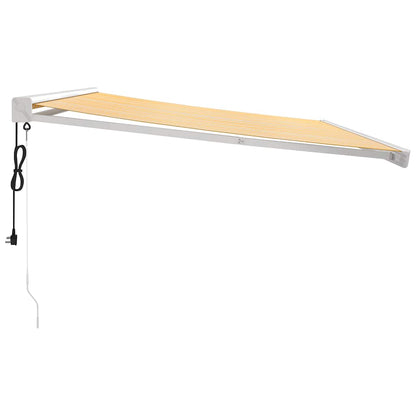 Toldo Retráctil Aluminio Y Tela Amarillo Y Blanco 4,5x3 M_4