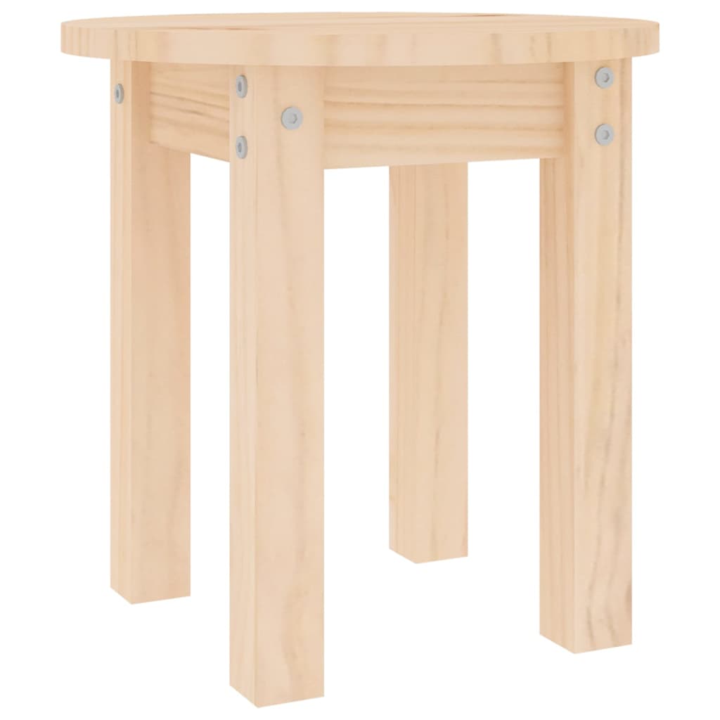 Mesa De Centro De Madera Maciza De Pino Ø35x35 Cm_0