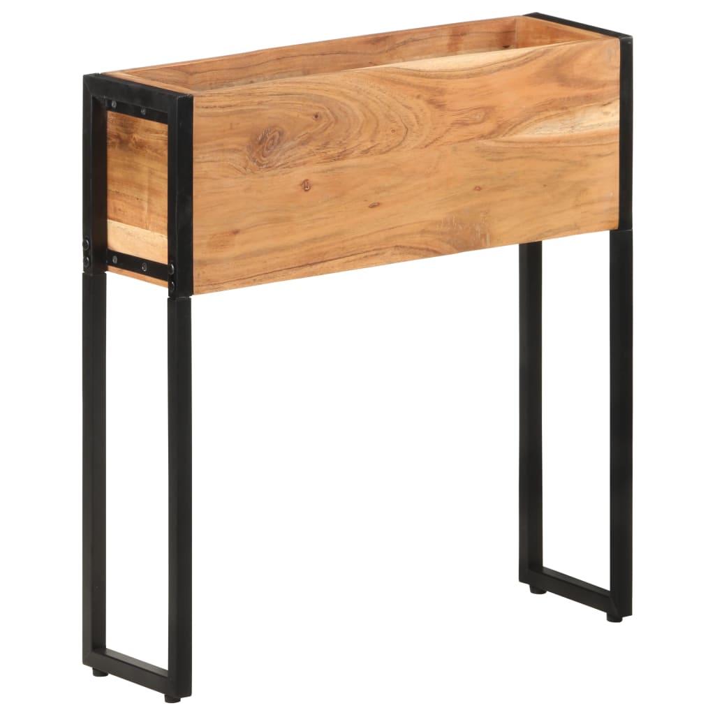 Jardinera De Madera Maciza De Acacia 60x20x68 Cm_1