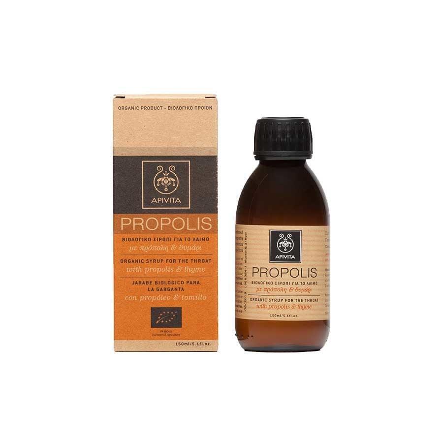 Jarabe biológico para la garganta con propóleo & tomillo Apivita 150 ml