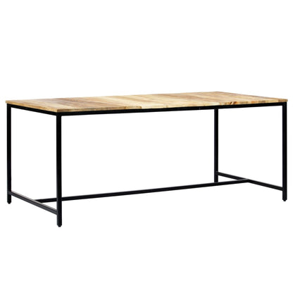 Mesa De Comedor Madera Maciza De Mango Rugosa 180x90x75 Cm_1
