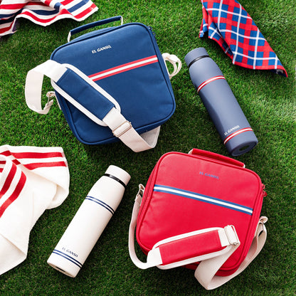 Bolsa De Almuerzo 23x10x23cm En Poliester Color Rojo El Ganso