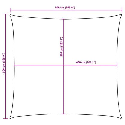 Vidaxl Toldo De Vela Cuadrado Tela Oxford Marrón 5x5 M_2
