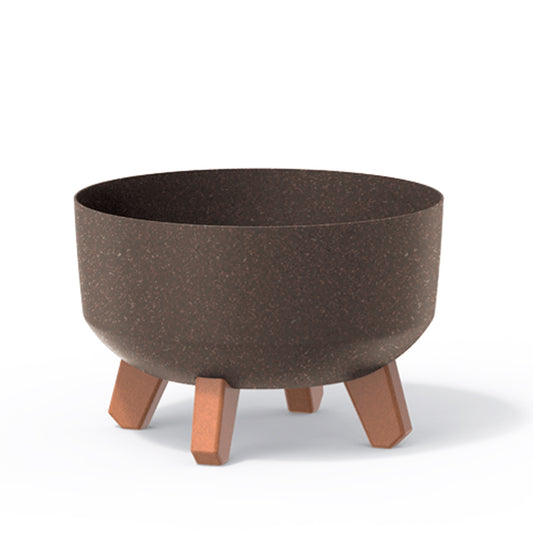 Macetero Color Café,sin Depósito , Colección Gracia De 23,5 X 23,5 X 15,5 Cm, Capacidad De 3,8 L.