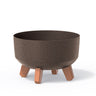 Macetero Color Café,sin Depósito , Colección Gracia De 23,5 X 23,5 X 15,5 Cm, Capacidad De 3,8 L.