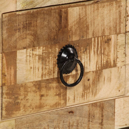 Mesa De Centro De Madera Maciza De Mango 80x40x35 Cm_4