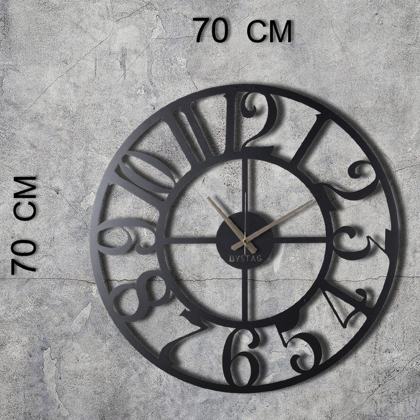Reloj De Pared Metal Estilo Sencillo 70x70_4