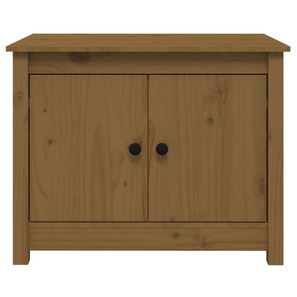 Mesa De Centro De Madera Maciza De Pino Marrón Miel 71x49x55 Cm_4