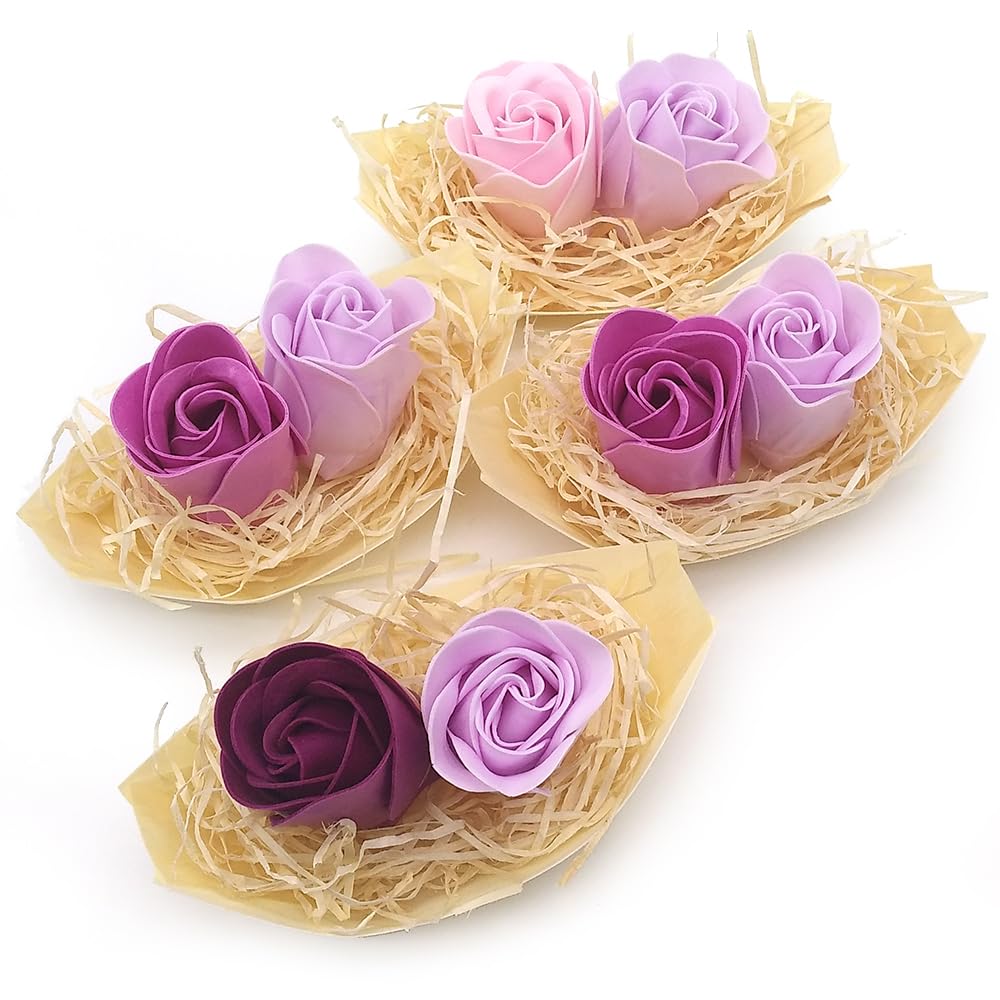 10 Barcas Con Flores Para Regalo Invitados (lavanda) - Rosas De Jabón Para Baño Aromático. Detalle Original Para Eventos_3
