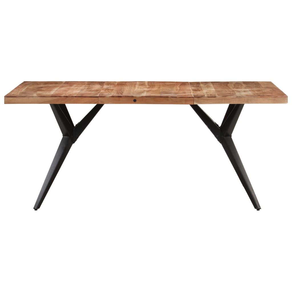 Mesa De Comedor De Madera Maciza De Acacia 160x80x76 Cm_0