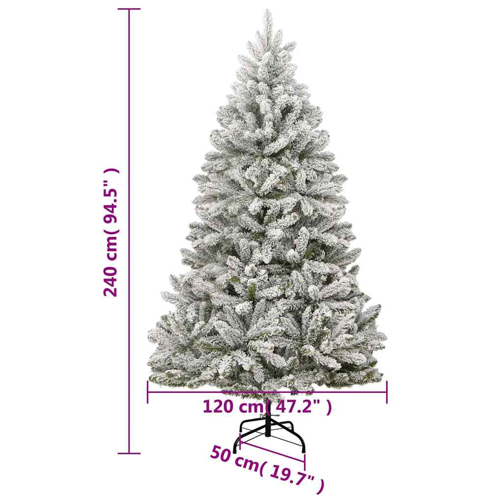 Vidaxl Árbol De Navidad Artificial Con Bisagras 300 Led Y Bolas 240 Cm_2