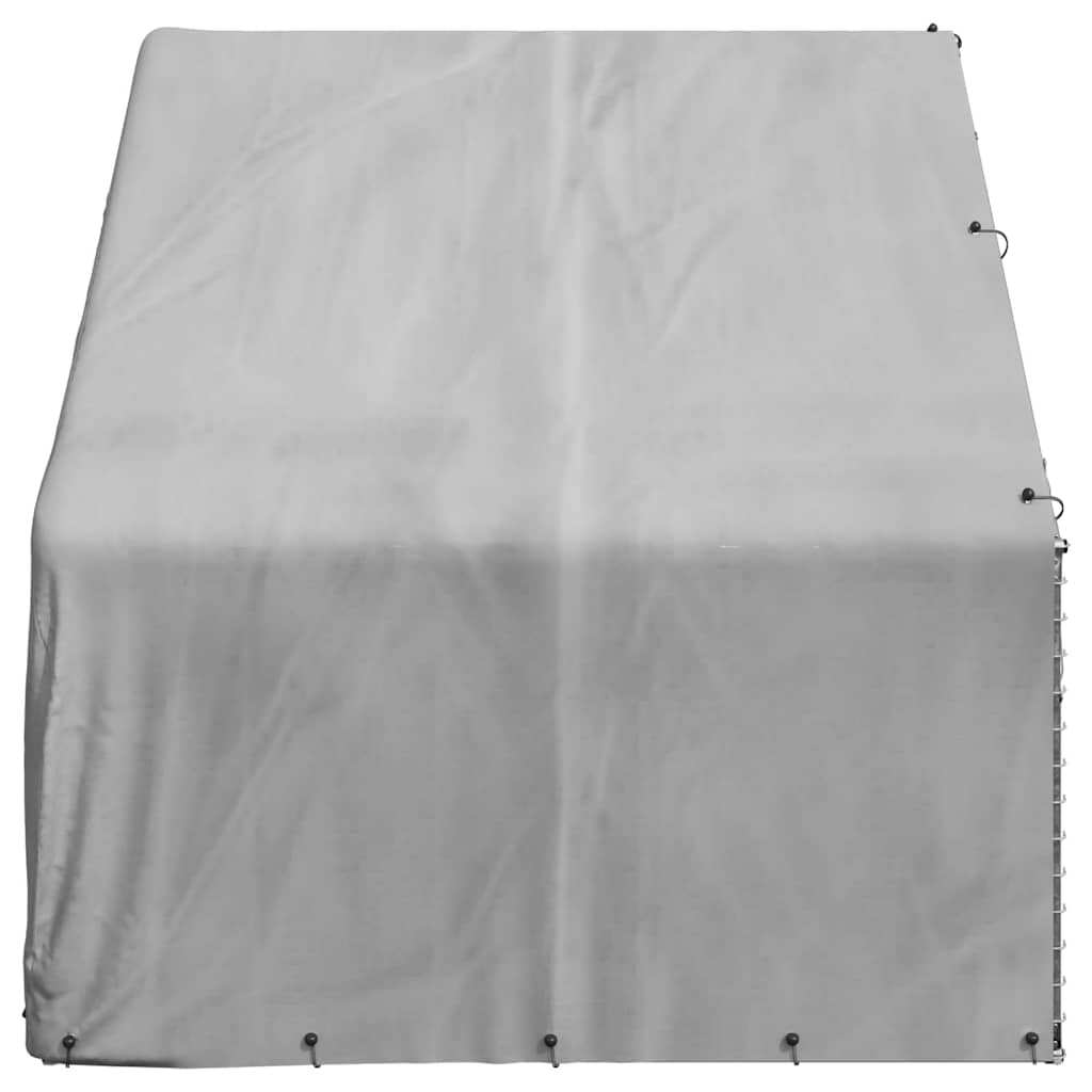 Caseta Para Perros De Exterior Con Cubierta 3x2x1,9 M De Acero Galvanizado_3