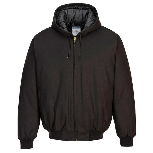 Chaqueta Con Capucha Y Forro Acolchado De Pato / M / Negro_0