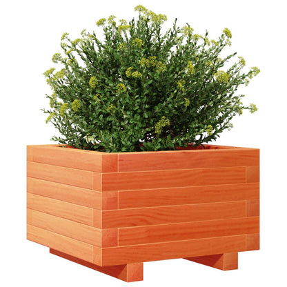 Jardinera Madera Maciza De Pino Marrón Cera 40x40x26,5 Cm_3