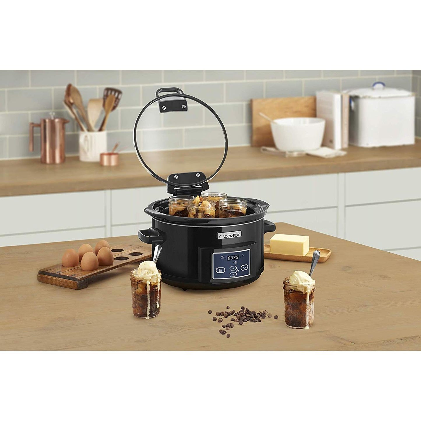 Crockpot olla cocción lenta 4,7 L CSC052X con tapa abatible (reacondicionado)