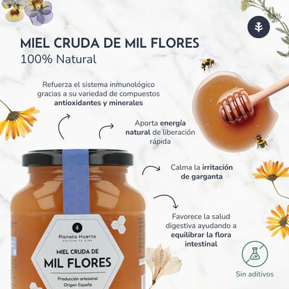 Miel Cruda de Mil Flores Planeta Huerto 1 Kg