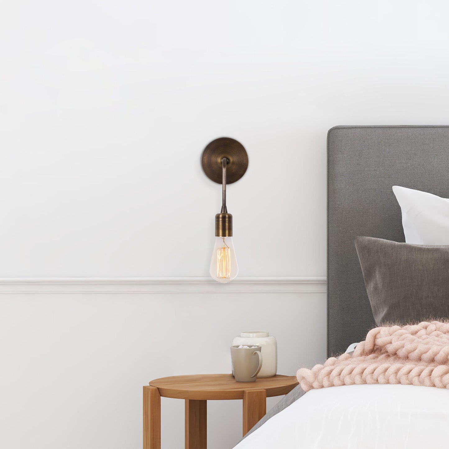 Aplique De Pared Colgante, Metal , Vintage, 6x12x27, Casquillo E 27 Max 40 W_5