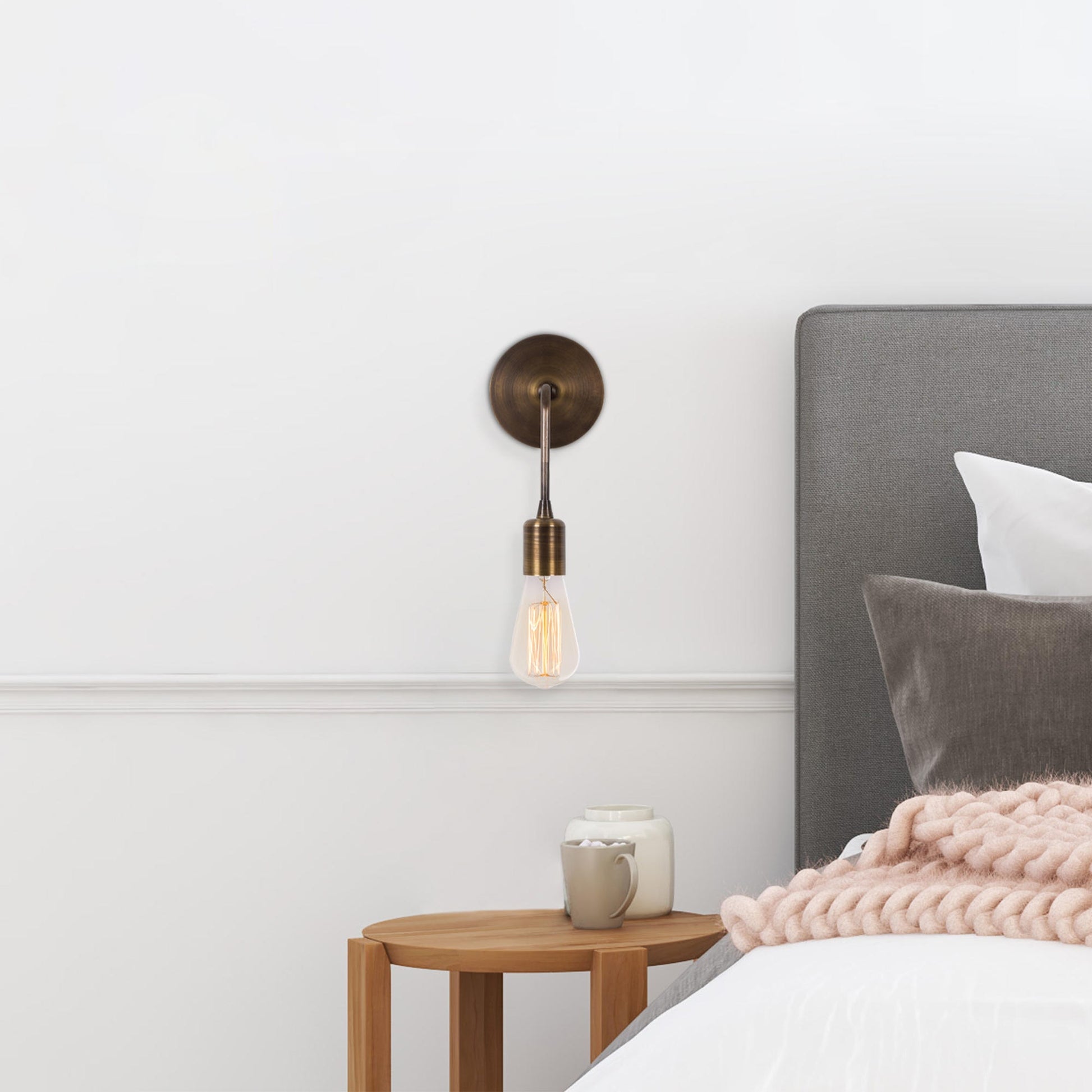 Aplique De Pared Colgante, Metal , Vintage, 6x12x27, Casquillo E 27 Max 40 W_5