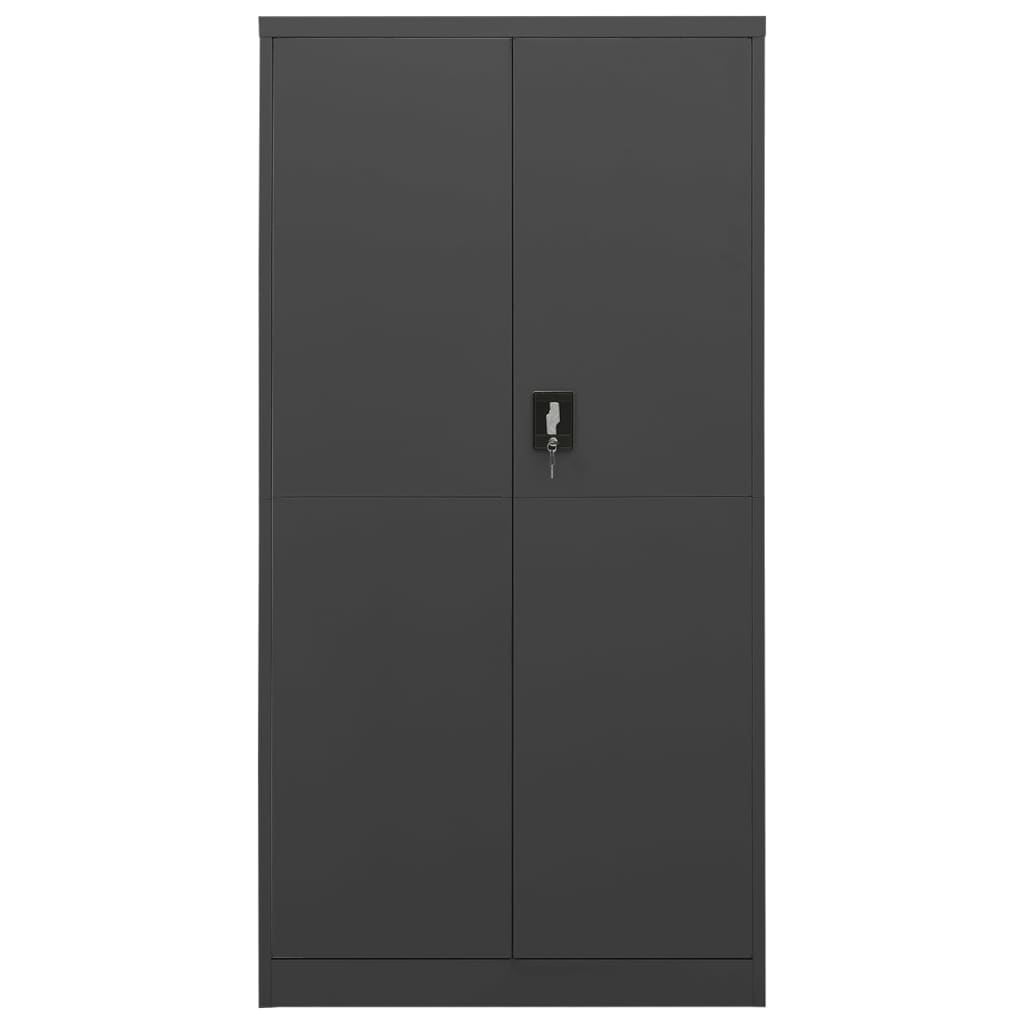 Armario De Taquilla De Acero Gris Antracita 90x40x180 Cm_1