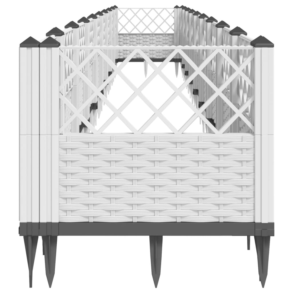 Jardinera Con Clavijas Pp Blanco 363,5x43,5x43,5 Cm_3