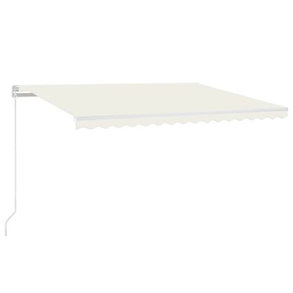 Toldo Retráctil Manual Con Led Crema 450x350 Cm_0