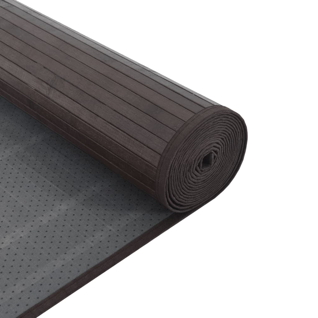 Vidaxl Alfombra Rectangular Bambú Marrón Oscuro 70x300 Cm_4