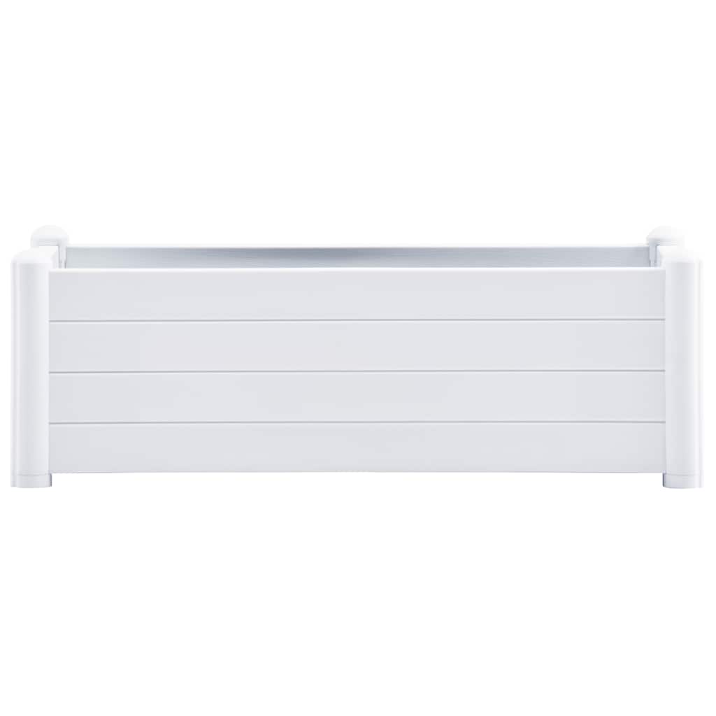 Arriate Elevado De Jardín Pp Blanco 100x43x35 Cm_2