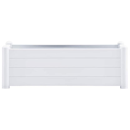 Arriate Elevado De Jardín Pp Blanco 100x43x35 Cm_2