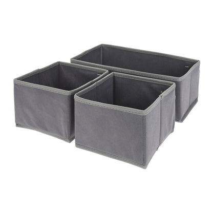 Well Home Conjunto De Organizador De 3 Piezas En Gris Oscuro_0