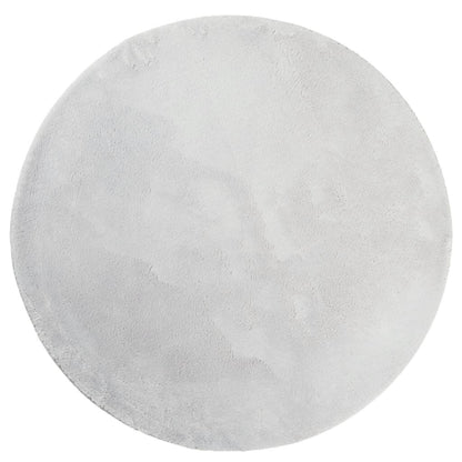 Vidaxl Alfombra De Pelo Corto Suave Lavable Huarte Gris Ø 80 Cm_0