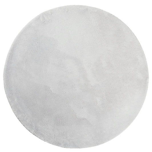 Vidaxl Alfombra De Pelo Corto Suave Lavable Huarte Gris Ø 80 Cm_0