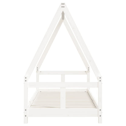 Vidaxl Estructura De Cama Para Niños Madera De Pino Blanco 80x200 Cm_3
