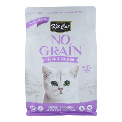 Kit Cat No Grain Cat Food - Atún & Salmón 1 Kg Pienso natural para gatos