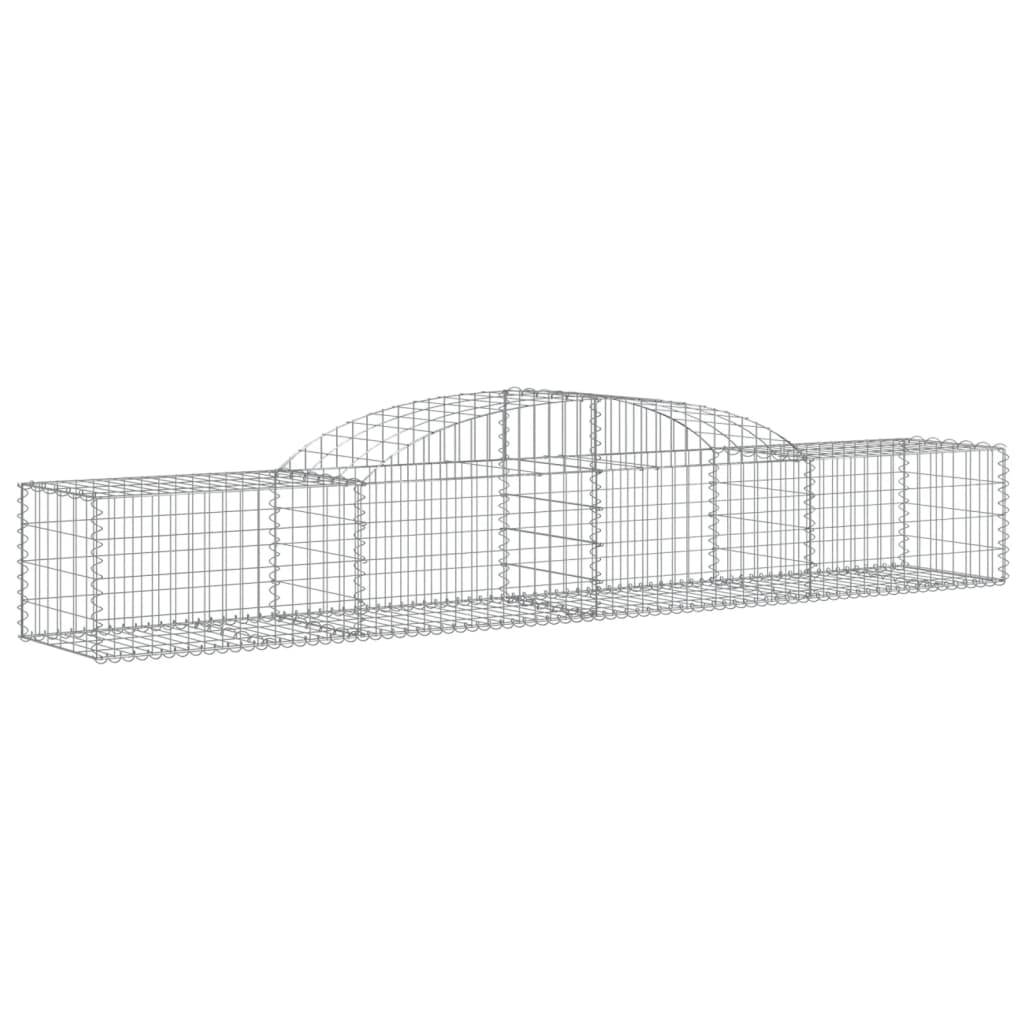 Cestas De Gaviones 10 Uds Forma De Arco Hierro 300x50x40/60 Cm_2