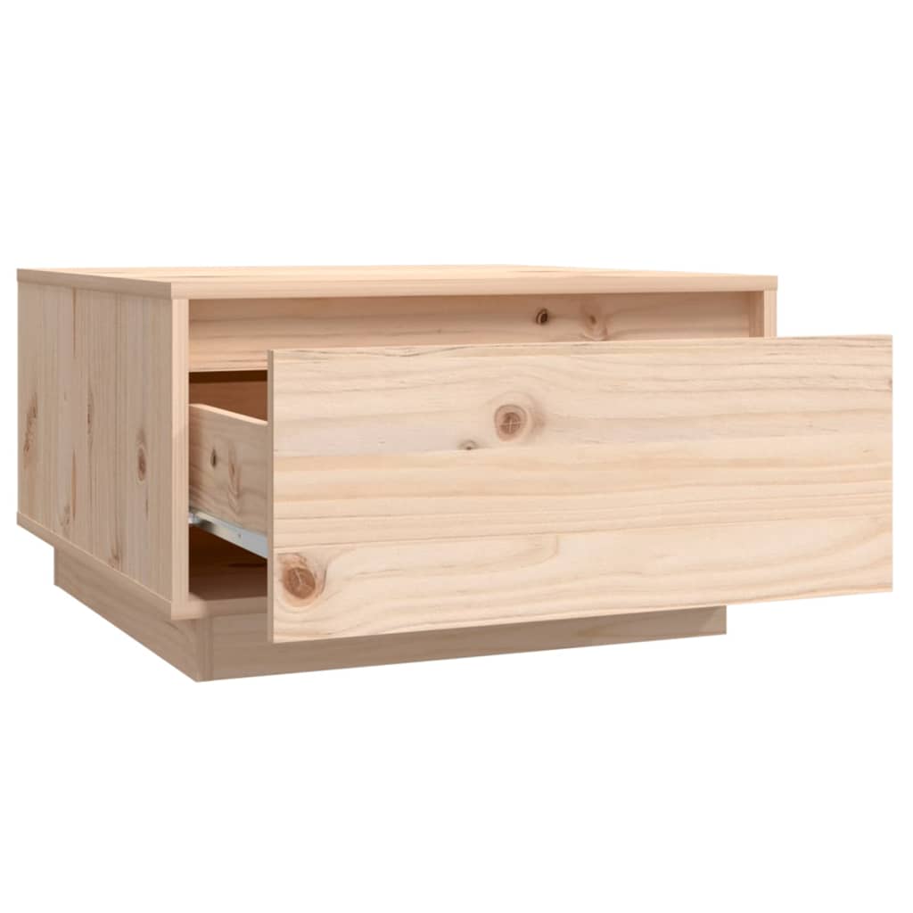Mesa De Centro De Madera Maciza De Pino 55x56x32 Cm_2