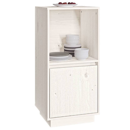 Aparador De Madera Maciza De Pino Blanco 38x35x80 Cm / Vetonek_4