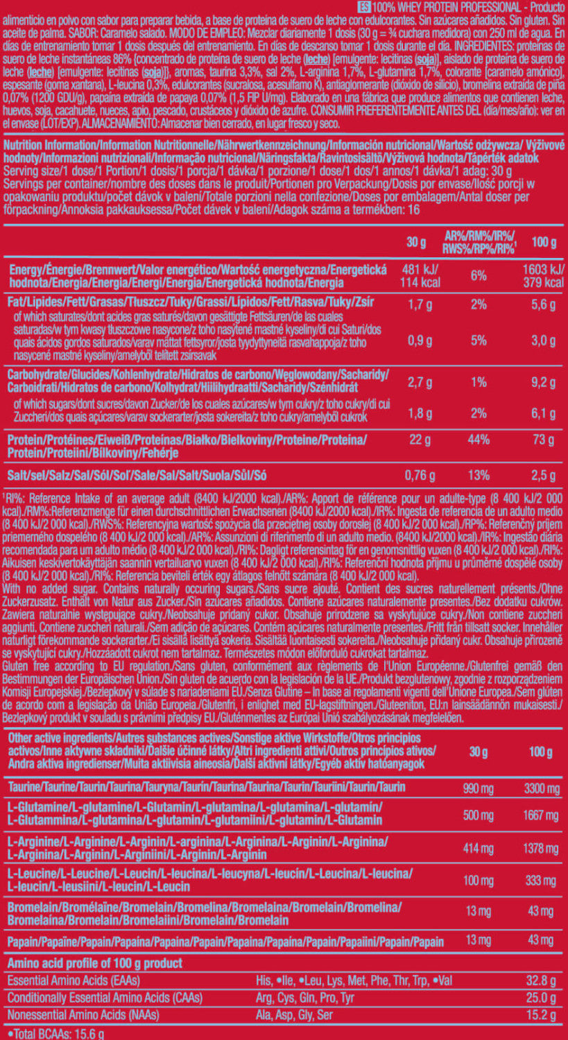 100% Whey Protein Professional - 500g - Caramelo Salado - Proteina De Suero Whey - Scitec Nutrition_5