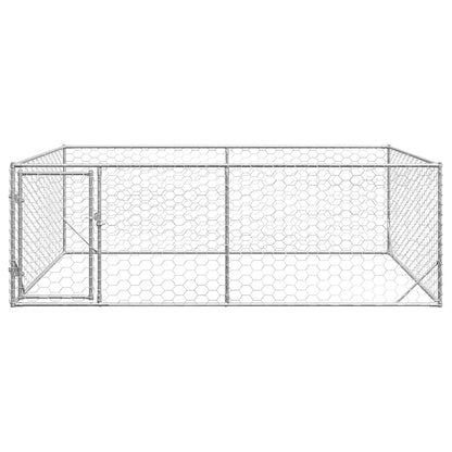 Caseta Para Perros De Exterior Con Puerta 3x2x1 M De Acero Galvanizado_2