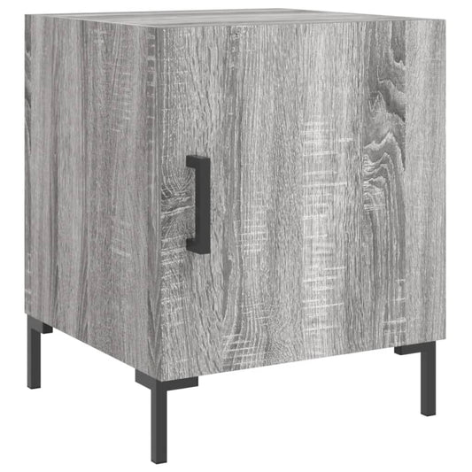Mesita De Noche Madera De Ingeniería Gris Sonoma 40x40x50 Cm_0