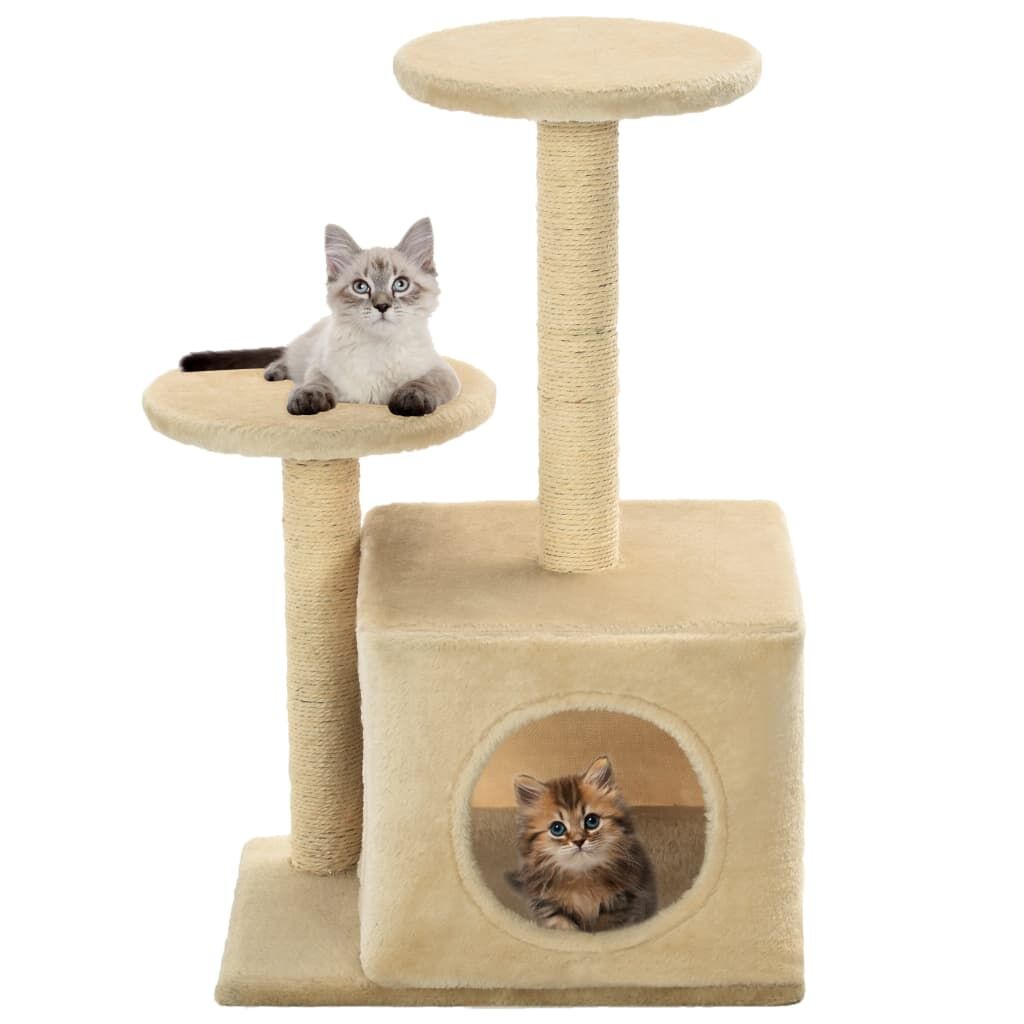 Vidaxl Rascador Para Gatos Con Poste De Sisal 60 Cm Beige_1