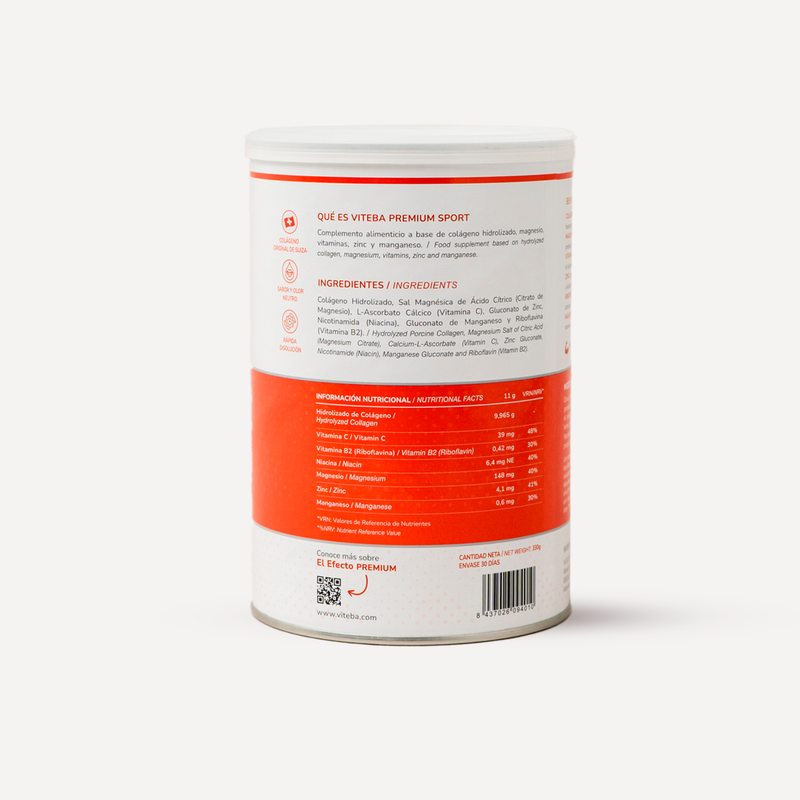 Pack 3 botes Colágeno Hidrolizado Viteba Sport 330 g x 3 + Vit. C + B2 + B3 + Magnesio + Manganeso │ SIN sabor NI olor_2