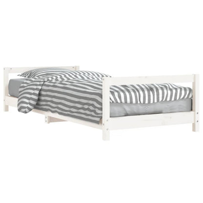 Estructura De Cama Para Niños Madera De Pino Blanco 80x200 Cm / Vetonek_0