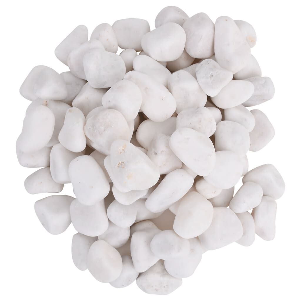 Vidaxl Guijarros Pulidos Blancos 25 Kg 2-5 Cm_2