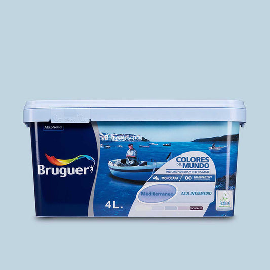 Pintura Plástica cdm - 4 L - Mediterráneo - Azul Intermedio_0