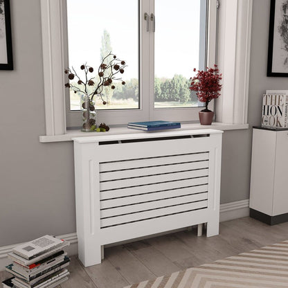 Vidaxl Cubiertas Para Radiador 2 Unidades Mdf Blanco 112x19x81,5 Cm_1