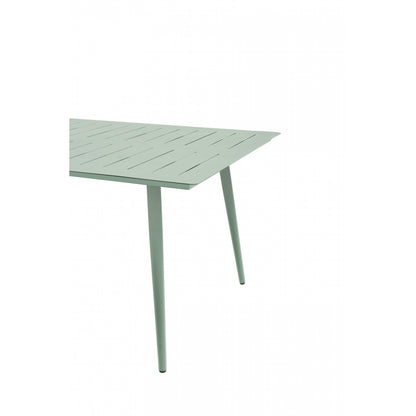 Mesa De Jardín Rectangular Para 8 Personas Inari Romero Verde Aluminio 200x100cm - Muebles De Jardín_1