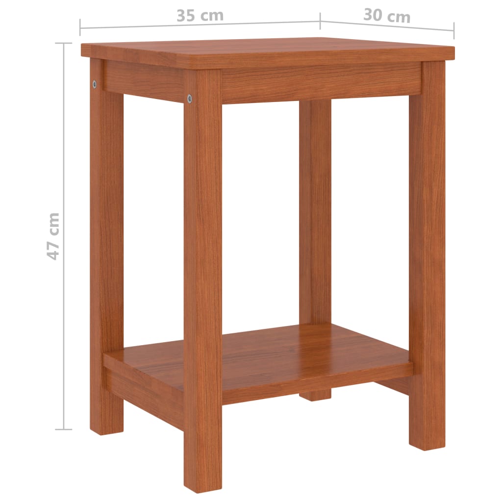 Vidaxl Mesita De Noche Madera Maciza De Mango Marrón Miel 40x30x50 Cm_4