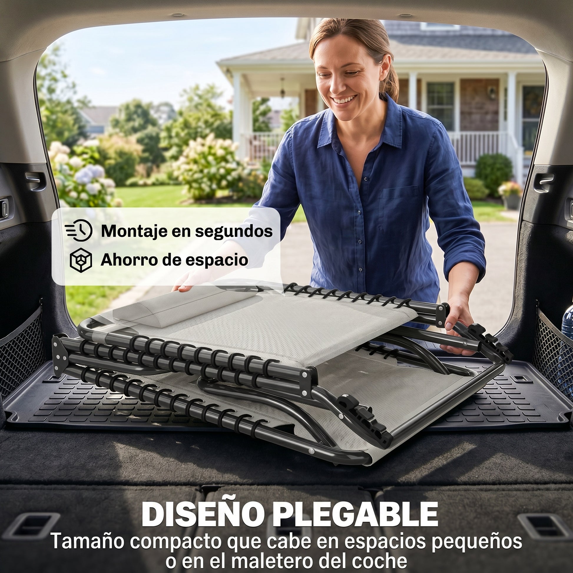 Outsunny Tumbona Plegable Y Ajustable De 4 Posiciones Con Sistema De Cordones_5