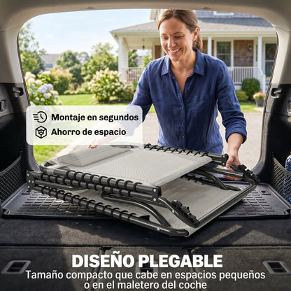Outsunny Tumbona Plegable Y Ajustable De 4 Posiciones Con Sistema De Cordones_5